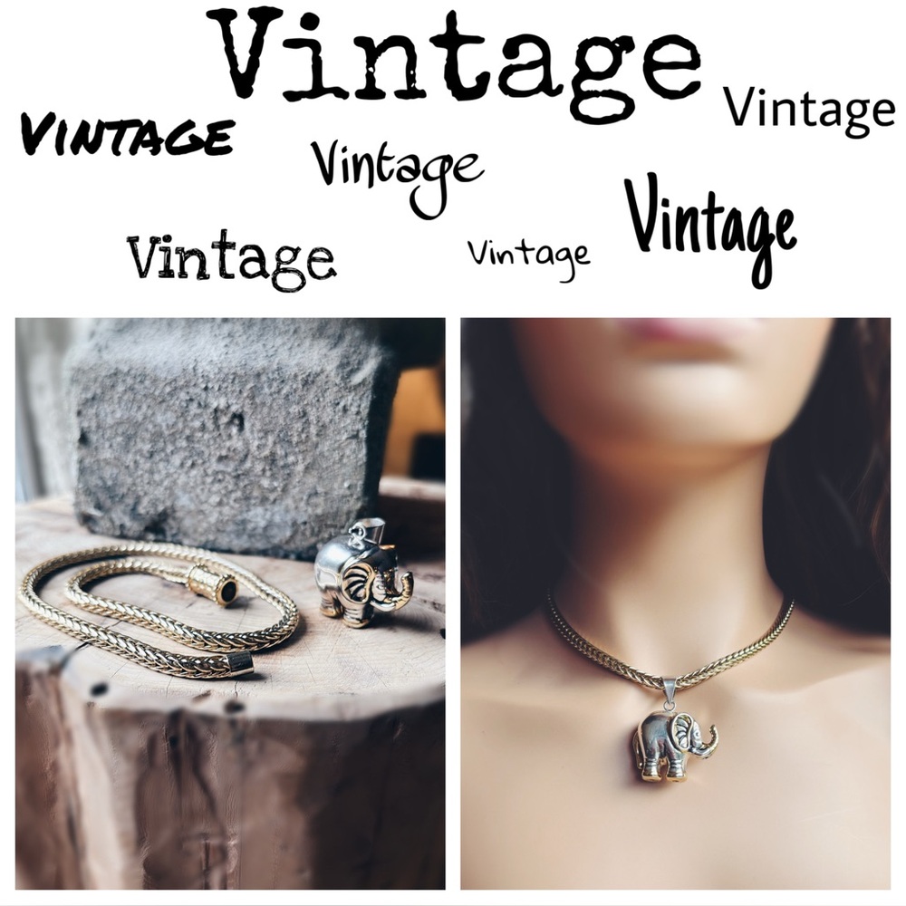 Vintage Rare Finds Pendant And Rope Chain Necklace